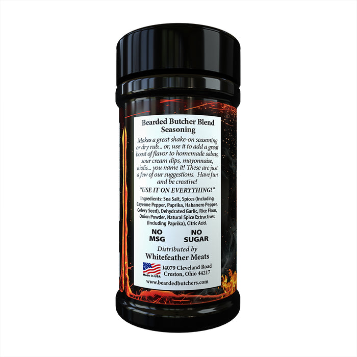Bearded Butcher Blend Seasoning Hot Large Shaker 10 oz