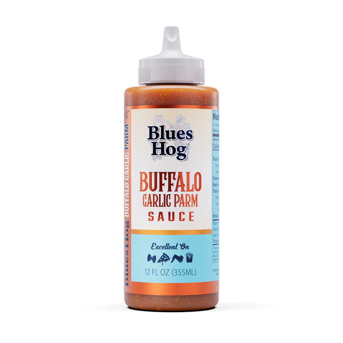 Blues Hog Buffalo Garlic Parm Sauce, 12 oz – Perfect for Marinades, Wings, Pizza & Dipping, Gluten-Free, All-Natural, Made in the USA