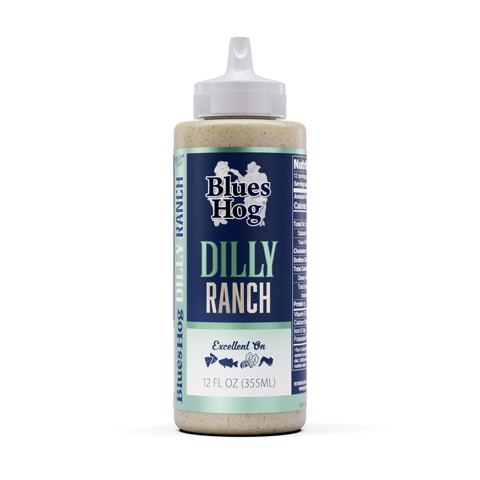 Blues Hog Dilly Ranch Sauce, Creamy Dressing & Dipping Sauce, All-Natural, Gluten-Free, No High Fructose Corn Syrup, 12 oz