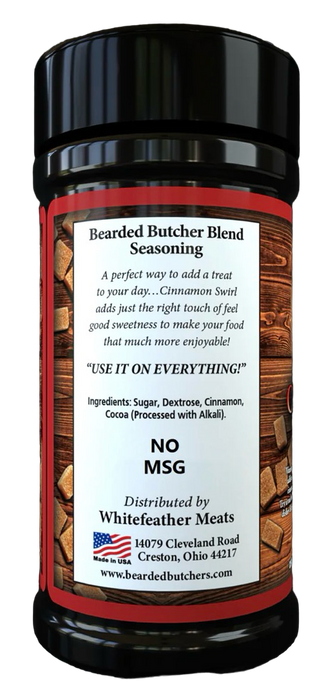 Bearded Butcher Blend Seasoning Cinnamon Swirl Large Shaker 10 oz