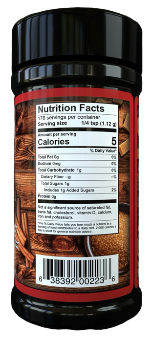 Bearded Butcher Blend Seasoning Cinnamon Swirl Large Shaker 10 oz