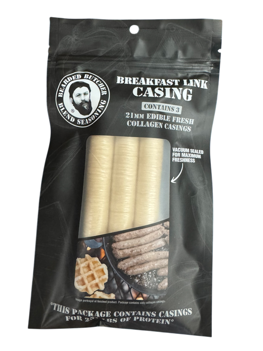 DIY Sausage - 21mm Collagen Breakfast Link Size Casing 3 Pack