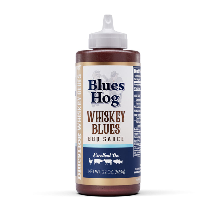 Blues Hog Whiskey Blues BBQ Sauce, Gourmet BBQ Sauce & Marinade, All-Natural, No High Fructose Corn Syrup, Gluten-Free, 22 oz