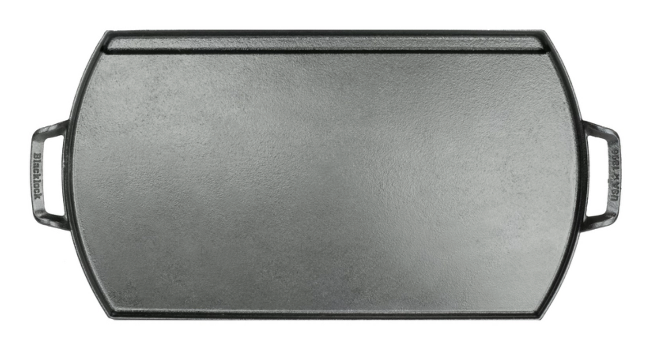 Blacklock *77* 10 x 20 Inch Triple Seasoned Cast Iron Double Burner Griddle