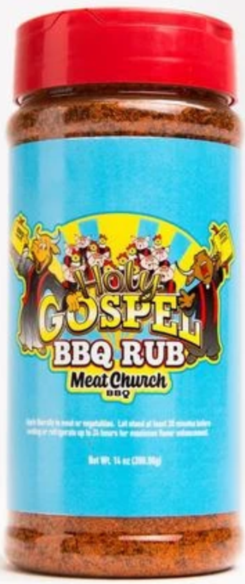 Meat Church BBQ Rub Combo: Holy Cow (12 oz) and Holy Gospel (14 oz) BBQ Rub and Seasoning for Meat and Vegetables, Gluten Free, One Bottle of Each
