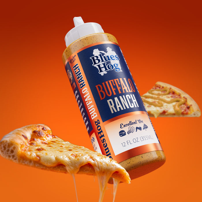 Blues Hog Buffalo Ranch Sauce, Creamy Wing & Dipping Sauce, All-Natural, Gluten-Free, No High Fructose Corn Syrup, 12 oz