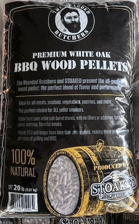 Bearded Butchers Premium White Oak Pellets - 20 lbs
