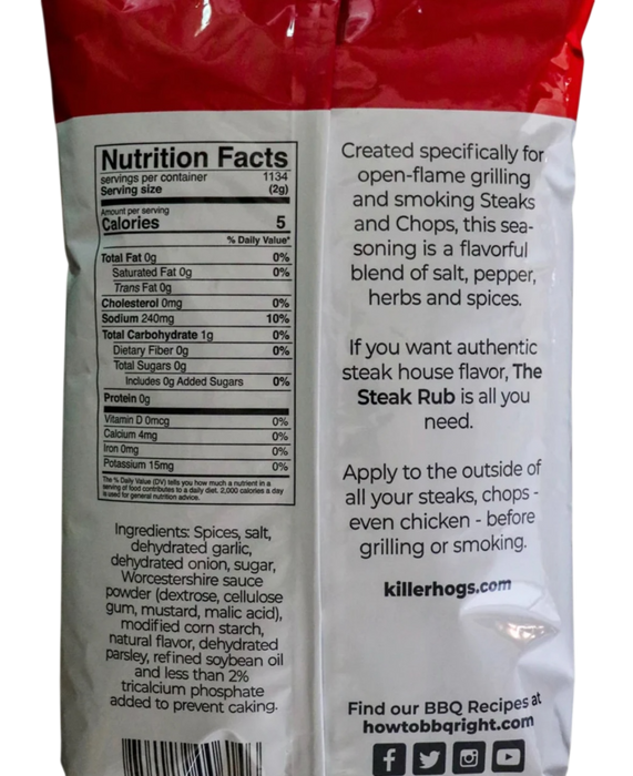KILLER HOGS STEAK RUB (5LB. COMPETITION BULK)