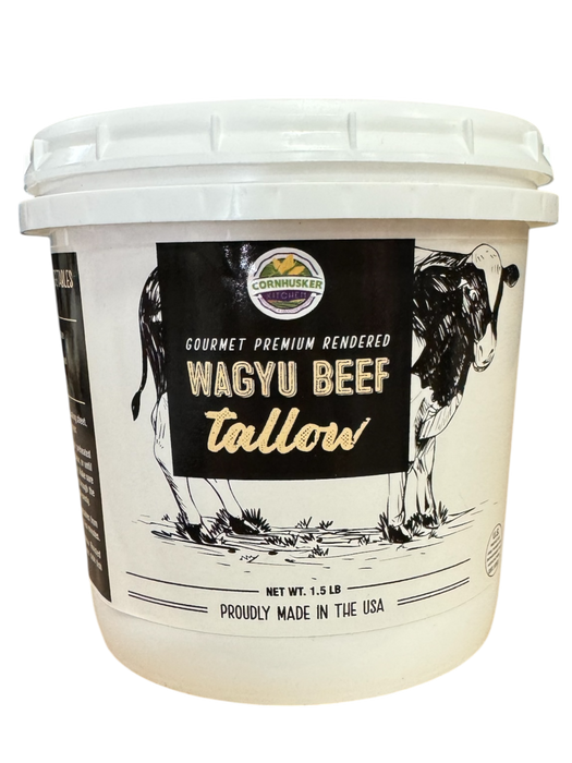 Premium Rendered Wagyu Beef Tallow Tub (1.5lb / 24 0z)