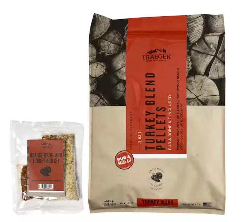 Limited Edition Turkey Blend Hardwood Pellets w/ Orange Brine and Turkey Rub Kit