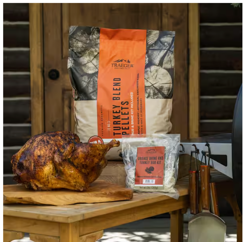 Limited Edition Turkey Blend Hardwood Pellets w/ Orange Brine and Turkey Rub Kit