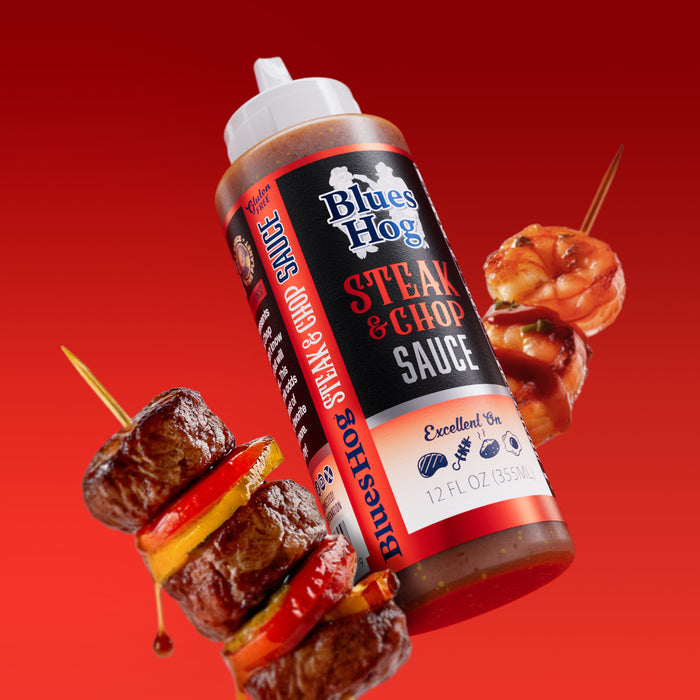 Blues Hog Steak & Chop Sauce, 12 oz – Gourmet Steak Sauce & Marinade, All-Natural, No High Fructose Corn Syrup, Gluten-Free