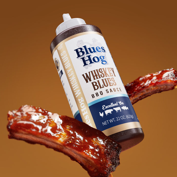Blues Hog Whiskey Blues BBQ Sauce, Gourmet BBQ Sauce & Marinade, All-Natural, No High Fructose Corn Syrup,  Gluten-Free, 22 oz