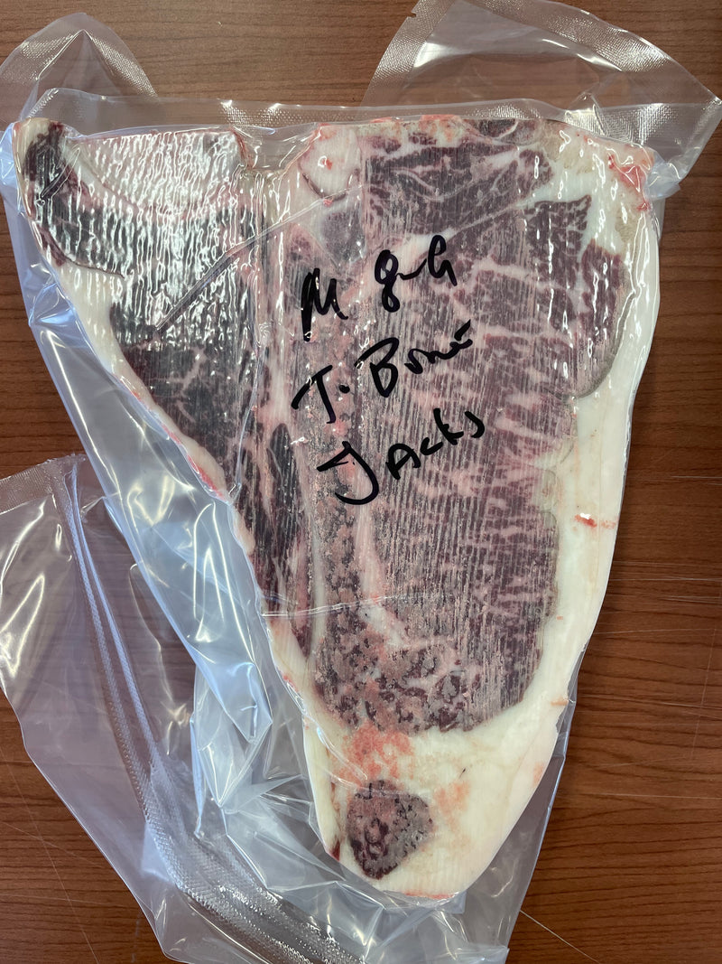 Wagyu T-Bone Steaks 1" Thick Cut - 1 Per Pack - Jack&